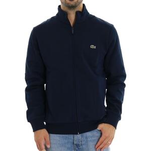 FELPA ZIP LACOSTE BLU